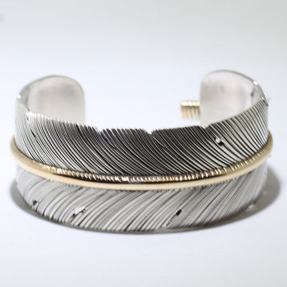 Bracelet plume par Harvey Mace (1,0") (argent ou or)