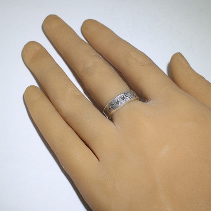 Bague en argent par Aaron Peshlakai - Taille 7,5