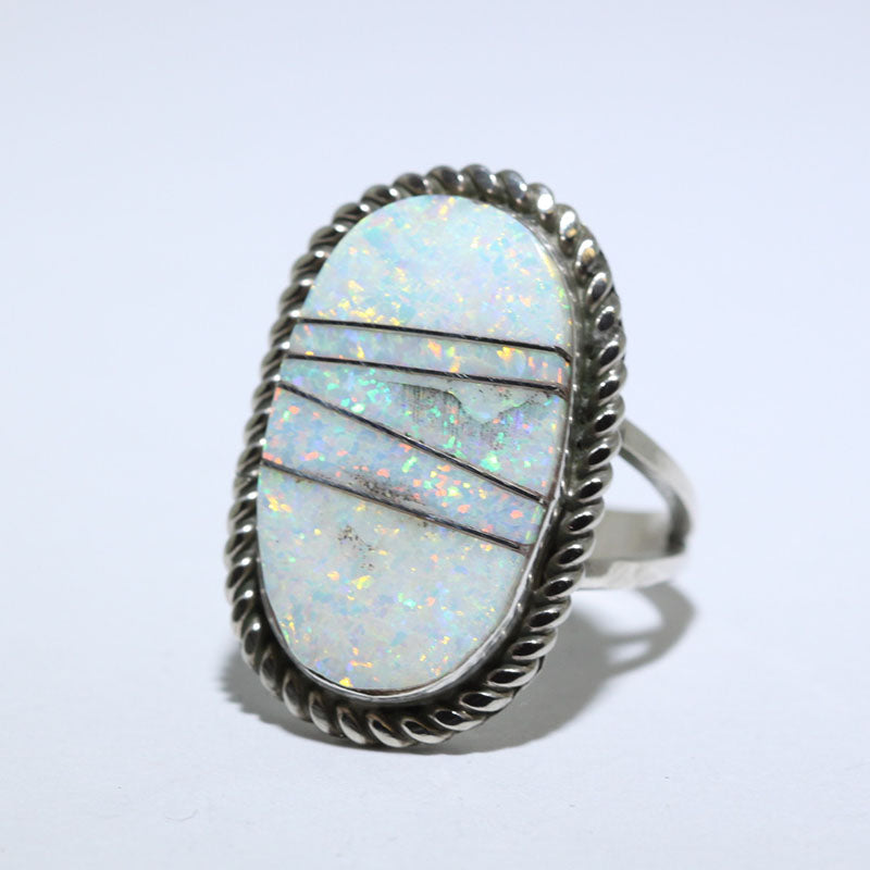 Cincin Opal oleh Navajo ukuran 8
