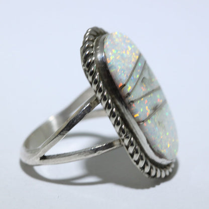 Nhẫn Opal của Navajo kích thước 8