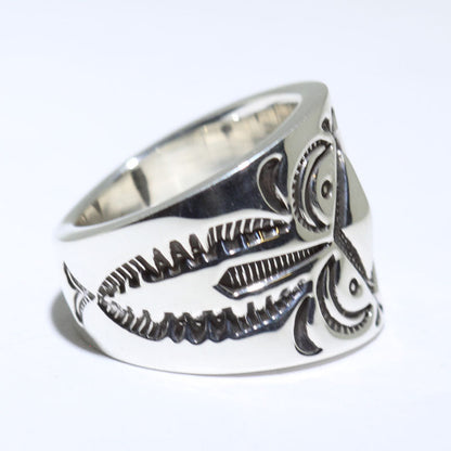 詹妮弗·柯蒂斯设计的银戒指 - 7.5号