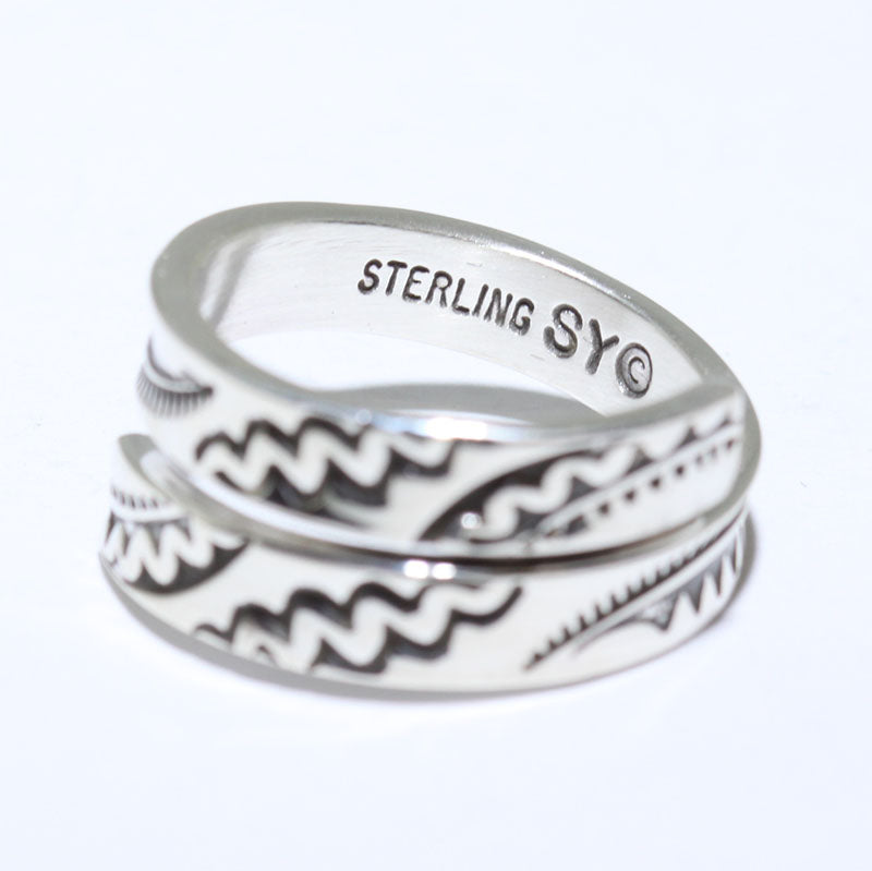 Zilveren Ring door Steve Yellowhorse - Maat 8.5