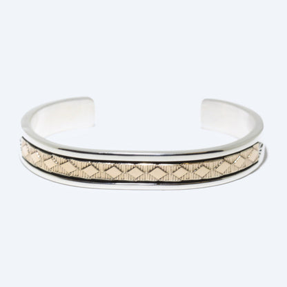 Pulseira 14K & Prata por Bruce Morgan 5-5/8"