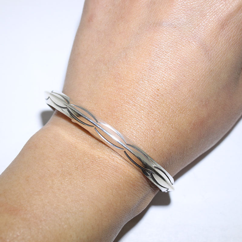 Silver Bracelet by Navajo 5"