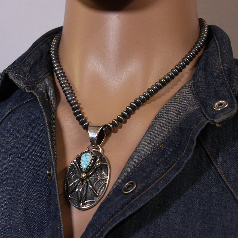 No. 8 Spider Pendant by Philander Begay