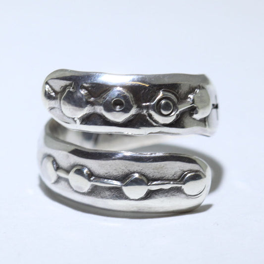 Silver Ring by Aaron Peshlakai- 5.5