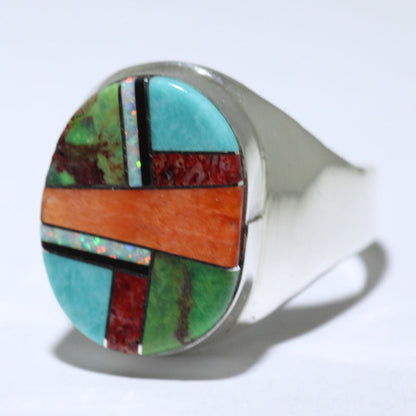 Inlay-Ring von den Navajo - Größe 11