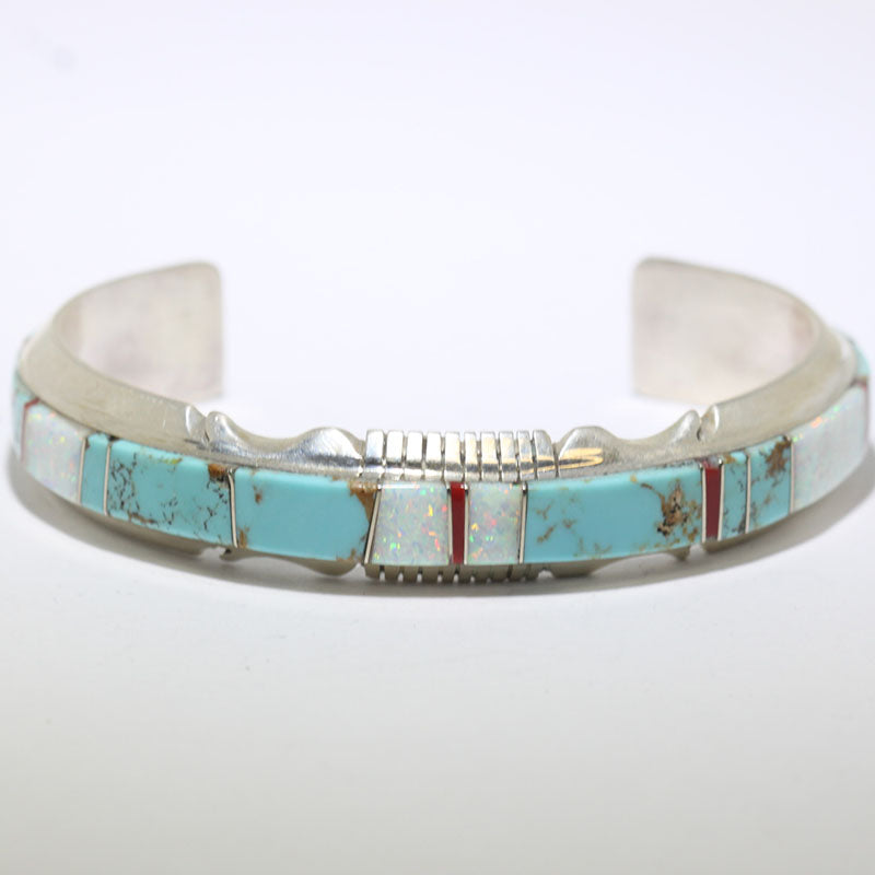 No. 8 Inlay Bracelet by Steve Francisco 5-1/4"