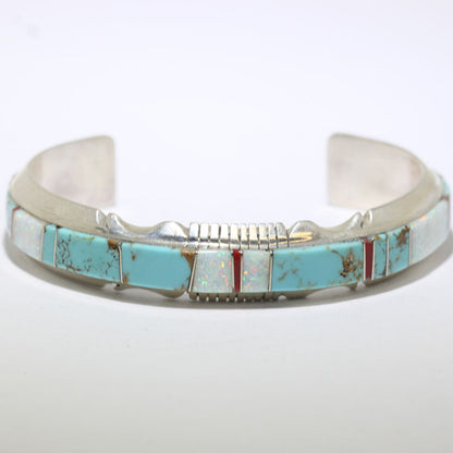 Pulseira No. 8 Inlay de Steve Francisco 5-1/4"