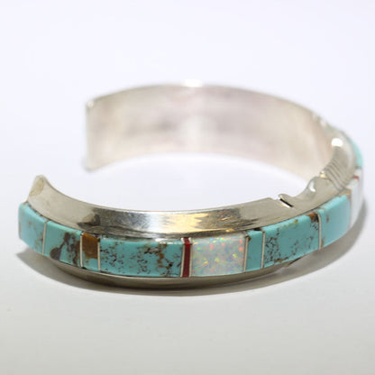 Pulseira No. 8 Inlay de Steve Francisco 5-1/4"