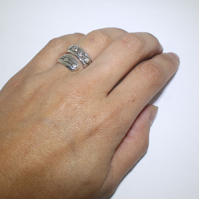 Silver Ring by Aaron Peshlakai- 5.5