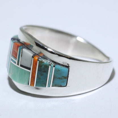 Inlay Ring by Patricia & Edward Becenti Size 13.5