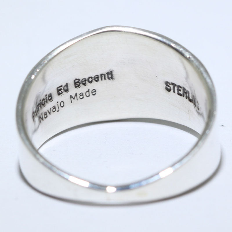 Cincin Inlay oleh Patricia & Edward Becenti Ukuran 13.5