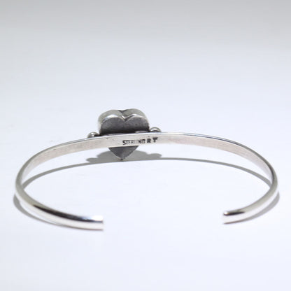 Pulsera de plata con corazón de lapislázuli