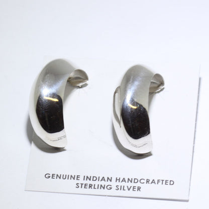 Серебряные серьги-кольца