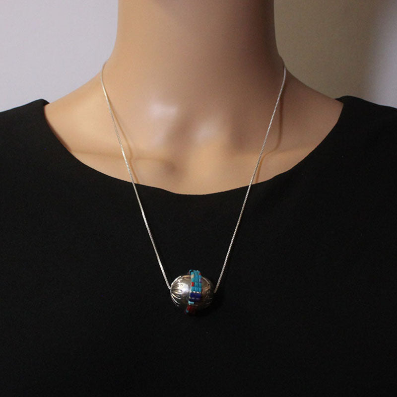 Inlay Sphere Necklace by Wilbert Manning