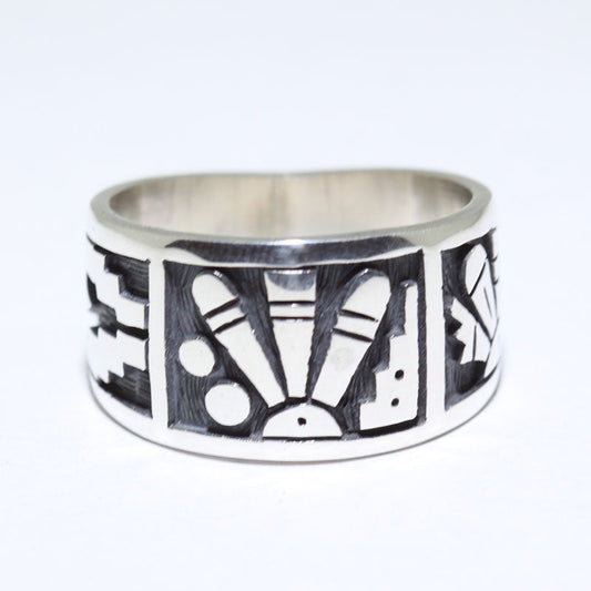 Silver Ring by Clifton Mowa- 10