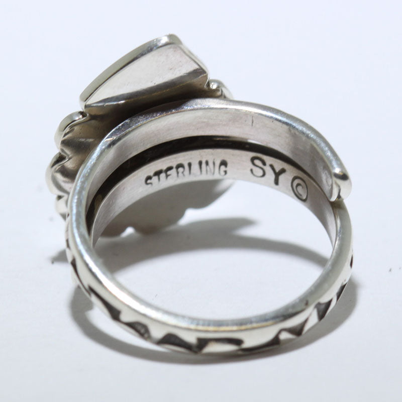 Cincin Daun oleh Steve Yellowhorse saiz 7.5