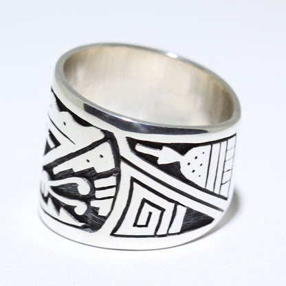 Silver Ring by Clifton Mowa- 11