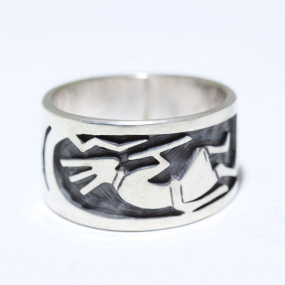 Silver Ring by Augustine Mowa- 8.5