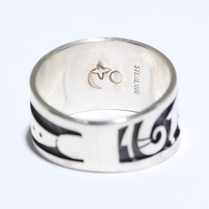 奧古斯汀·莫瓦設計的銀戒指 - 9.5號