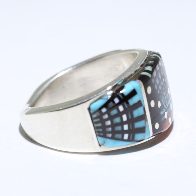 Bague incrustée par Erwin Tsosie - Taille 7