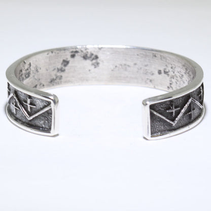 Pulsera de plata por Aaron Anderson 5-1/4"