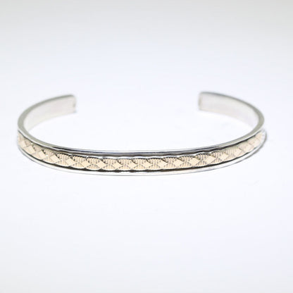 14K & Silver Bracelet by Bruce Morgan