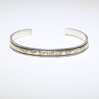 Bracelet en or 14K et argent par Bruce Morgan