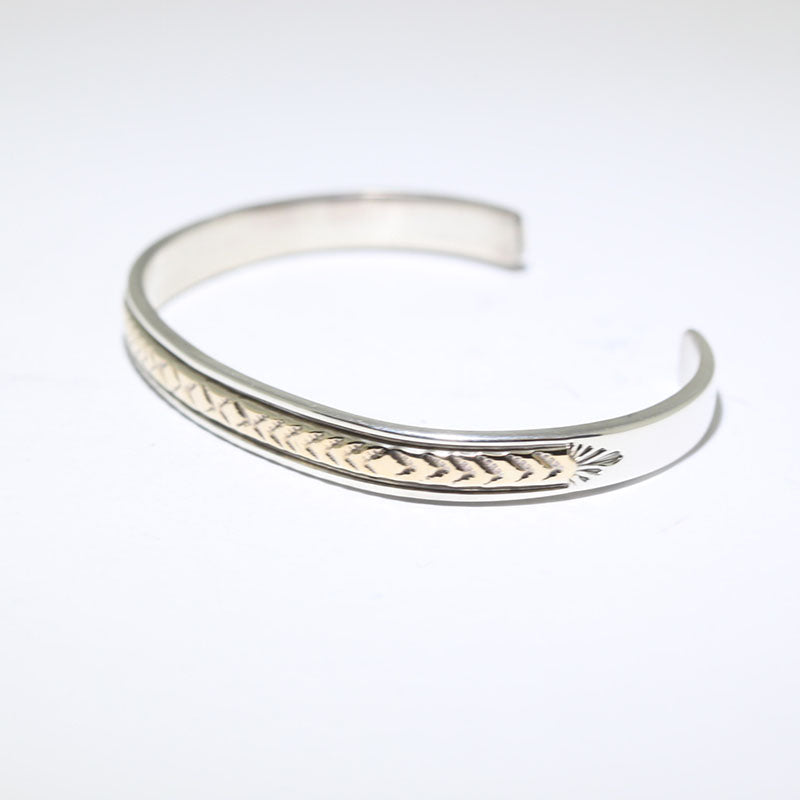 Bracelet en or 14 carats et argent par Bruce Morgan