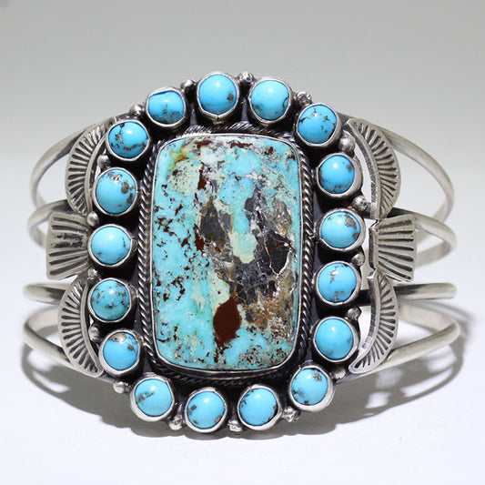 Turquoise Armband door Sheila Tso 14 cm