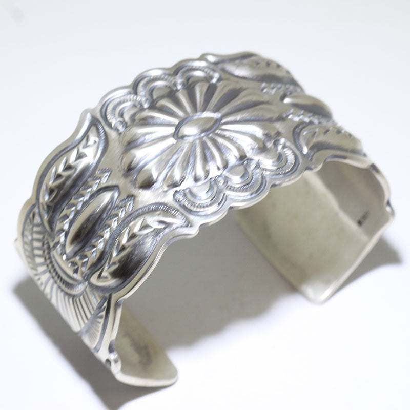 Silver Bracelet by Arnold Blackgoat 5-3/4"