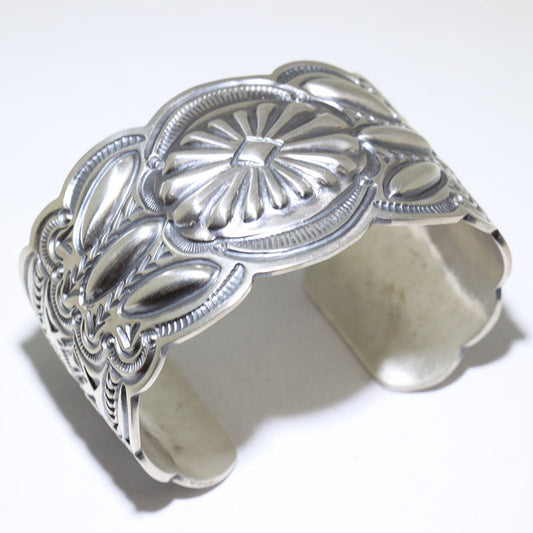 Silver Bracelet by Arnold Blackgoat 5-3/4"