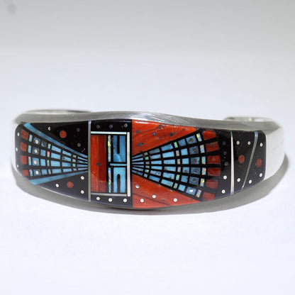 Micro Inlay Bracelet by Erwin Tsosie 5-1/4"