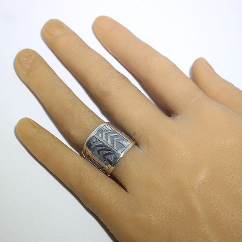Silver Ring by Clifton Mowa- 8.5