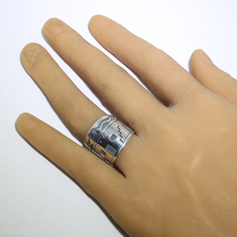 Silver Ring by Clifton Mowa- 8