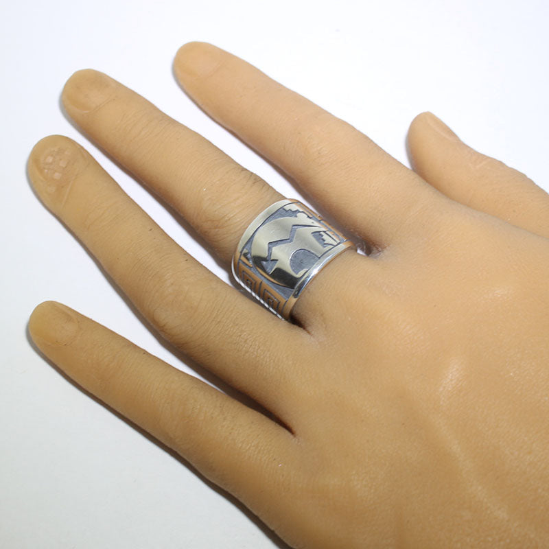 Silver Ring by Clifton Mowa- 10.5