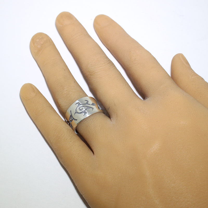 Silver Ring by Augustine Mowa- 8.5