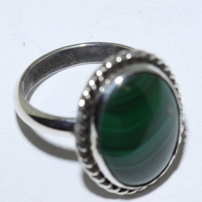 Bague en malachite par Navajo - Taille 7