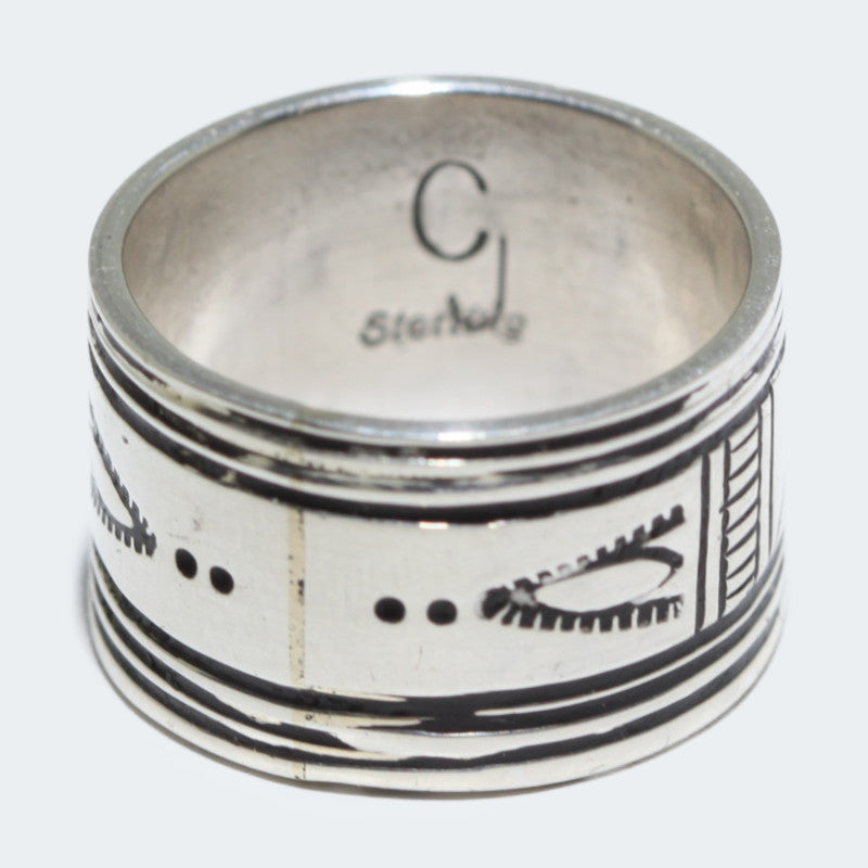 查理·约翰设计的银戒指 8号