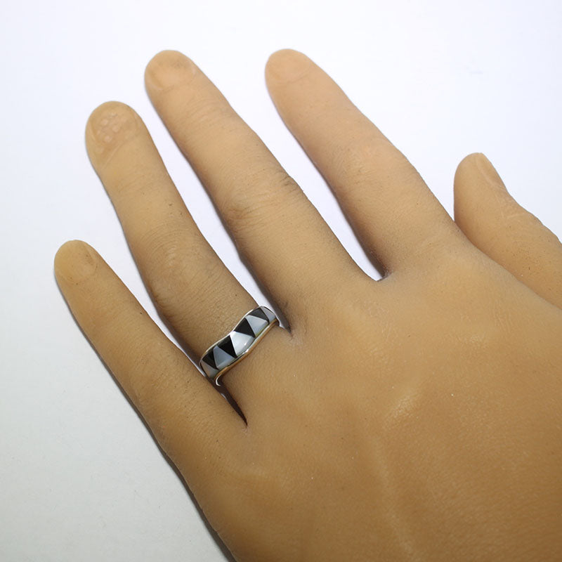 Cincin Inlay oleh Veronica Benally - 6