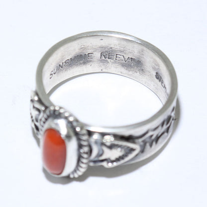Кольцо с кораллом от Саншайн Ривз - размер 9.5
