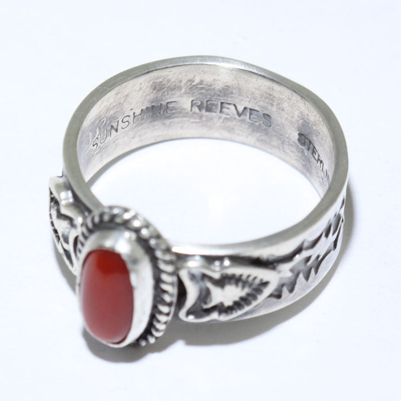 Bague en corail par Sunshine Reeves - Taille 10.5