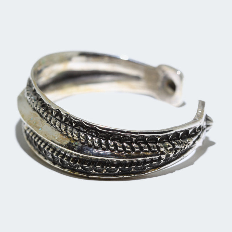 Bracciale in argento moneta di Ernie Lister 16,8 cm