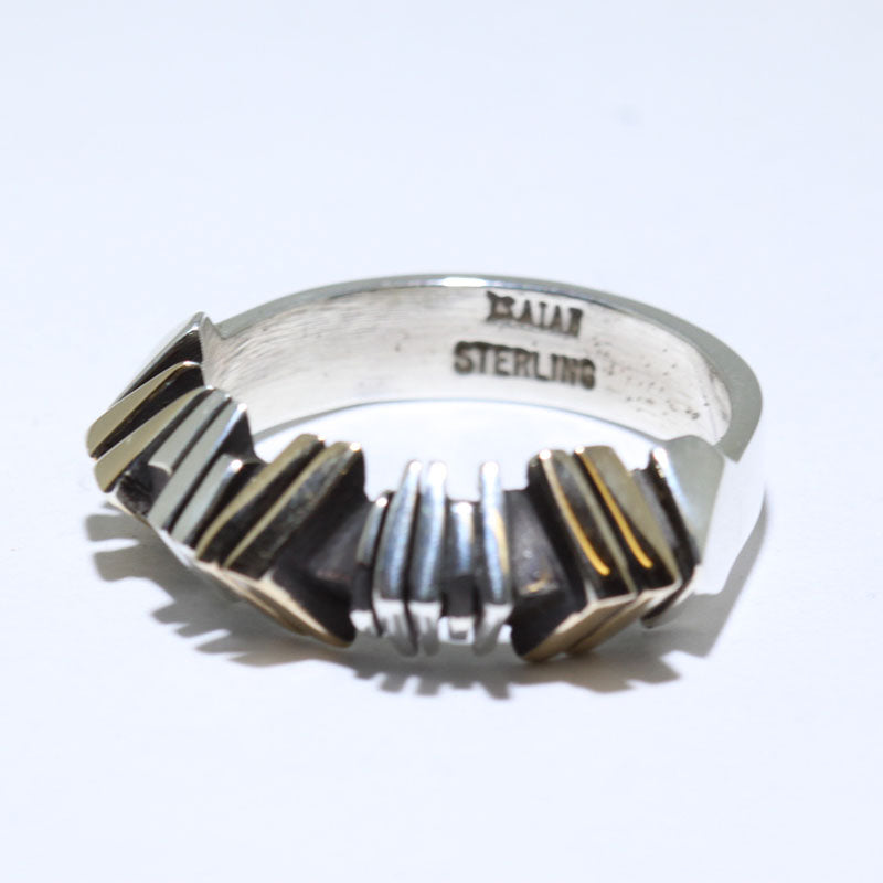 Isaiah Ortiz设计的14K切割戒指- 13.5号