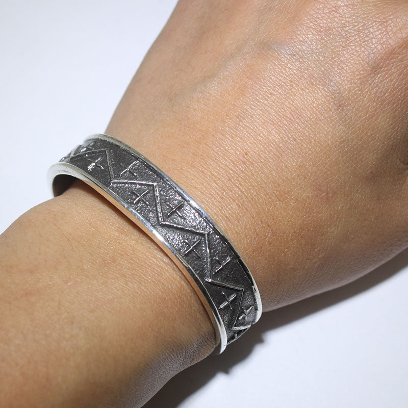 Bracelet en argent par Aaron Anderson 5-1/4"