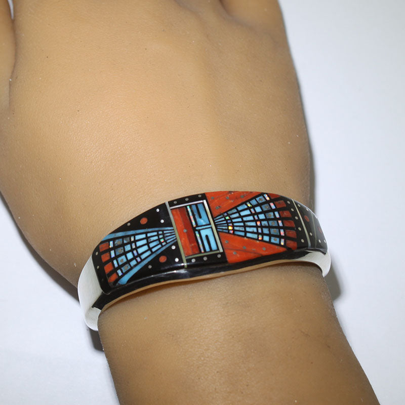 Micro Inlay Bracelet by Erwin Tsosie 5-1/4"