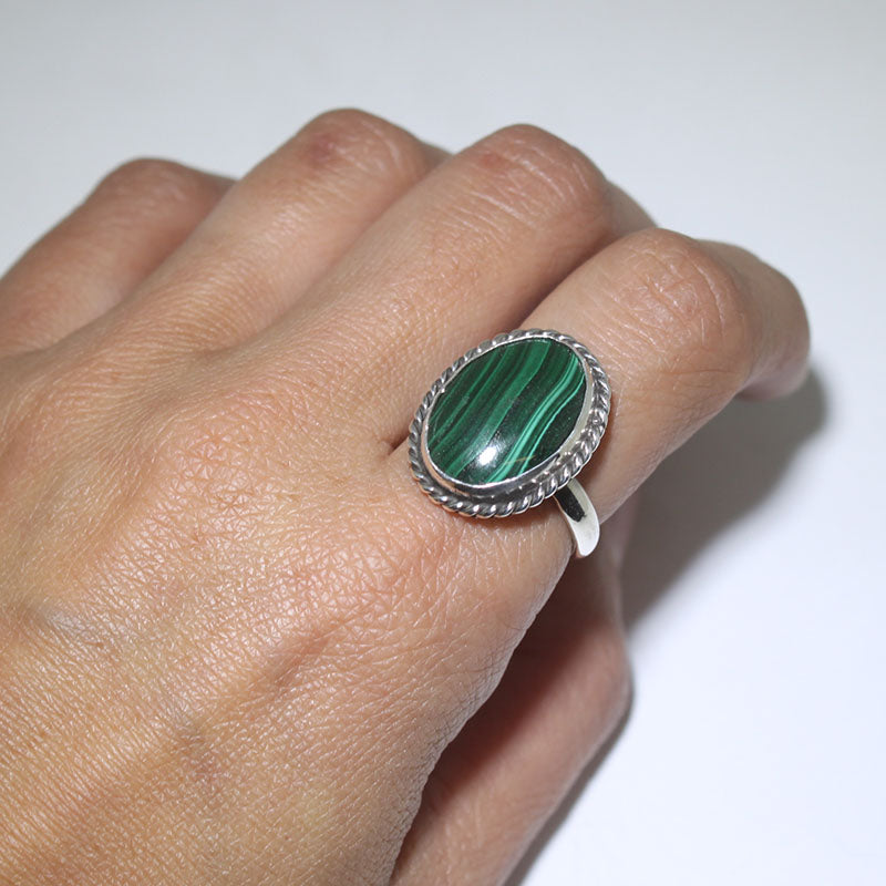 Anello in Malachite dei Navajo - 7