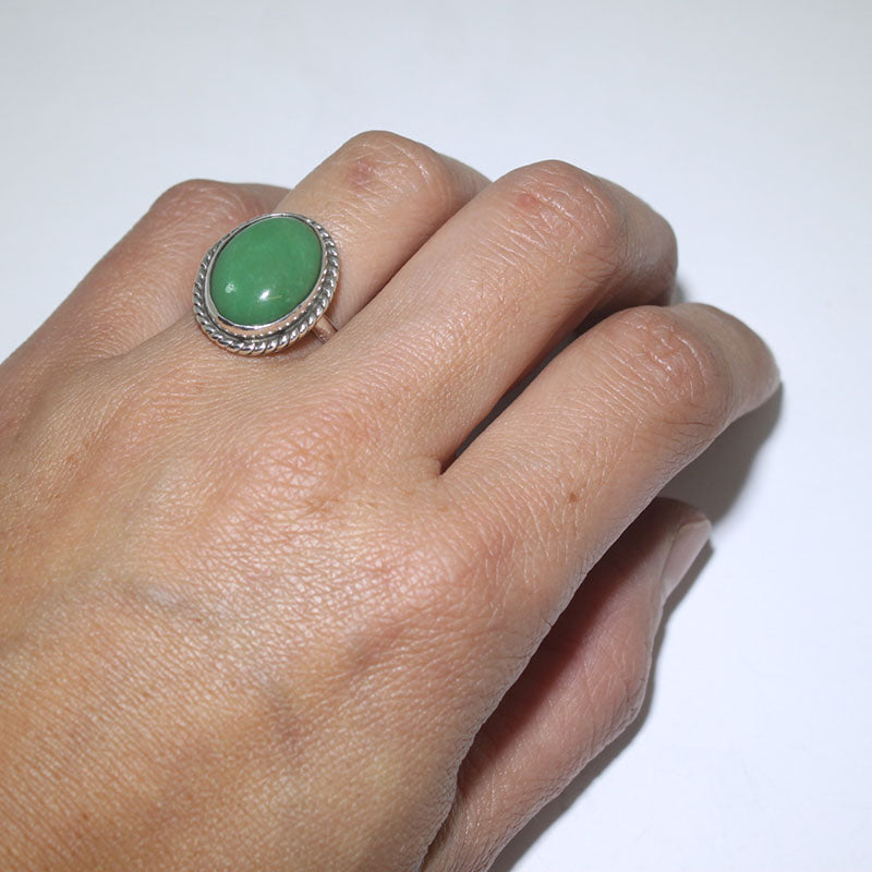 Bague en malachite par Navajo - Taille 6