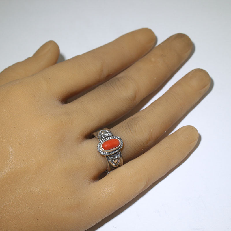 Кольцо с кораллом от Саншайн Ривз - размер 9.5